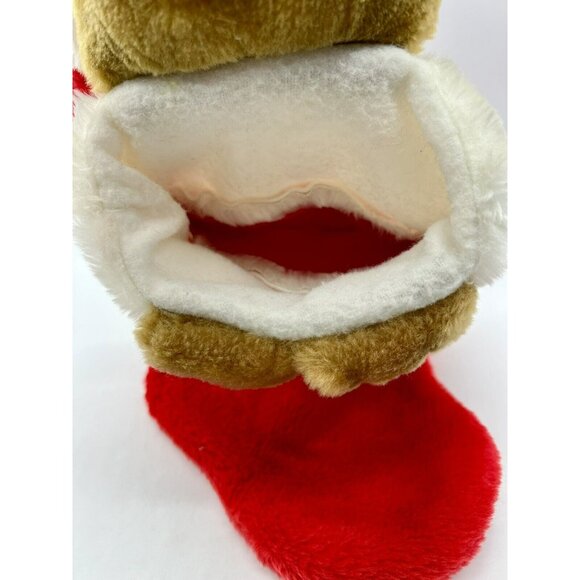 Rudolph Reindeer Christmas Stocking Plush 3D Santa Hat Stuffed Animal 22 inch - Picture 4 of 8